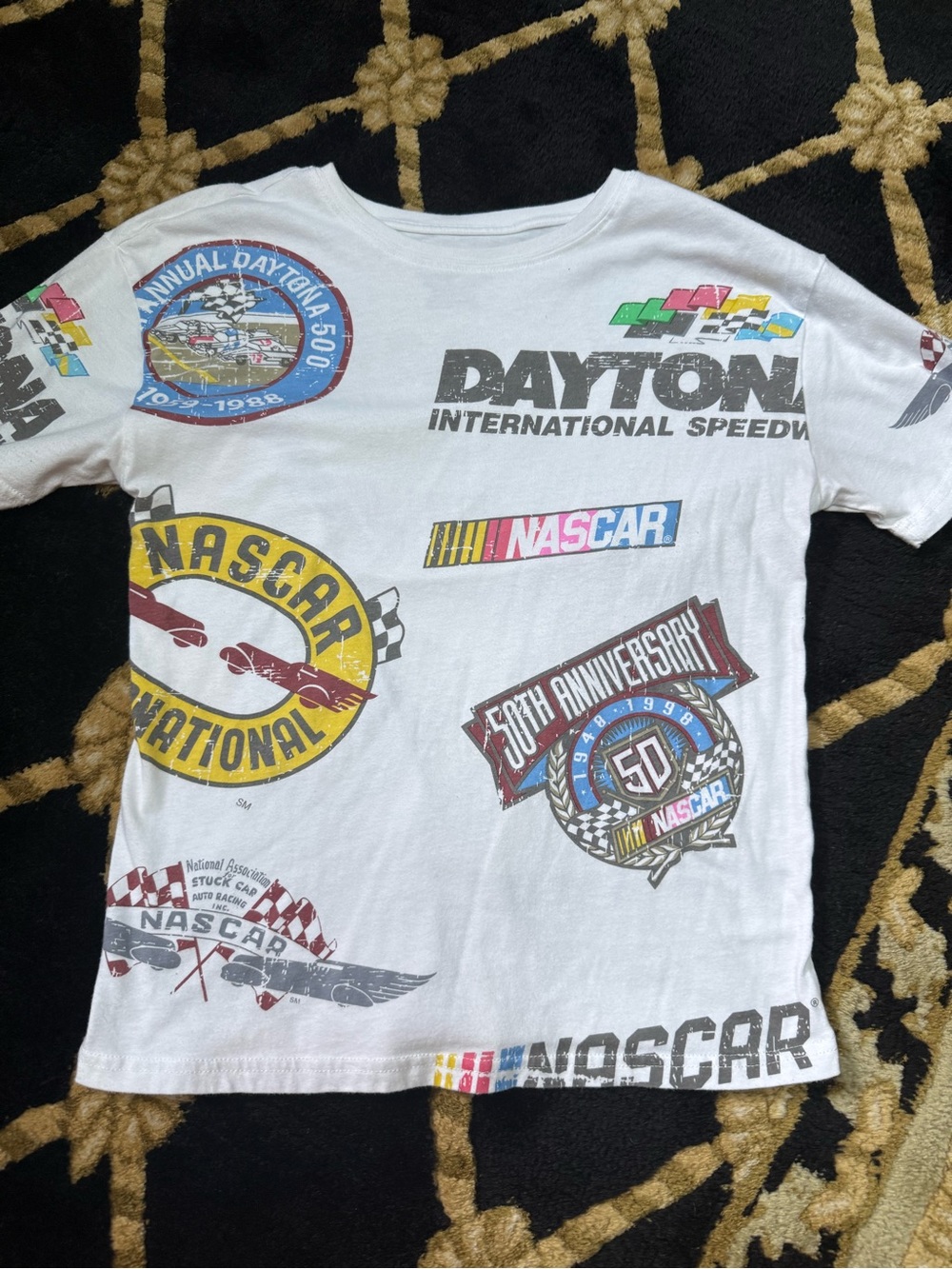 Official Daytona, NASCAR racing stock car speed, soft T-shirt